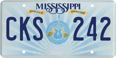 MS license plate CKS242