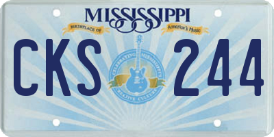 MS license plate CKS244