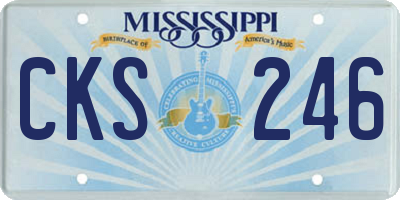 MS license plate CKS246