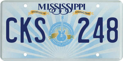 MS license plate CKS248