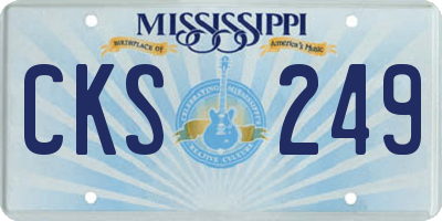 MS license plate CKS249