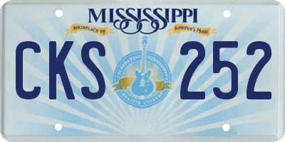 MS license plate CKS252