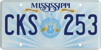 MS license plate CKS253