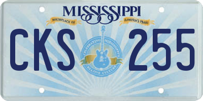 MS license plate CKS255