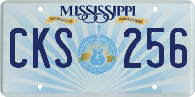 MS license plate CKS256