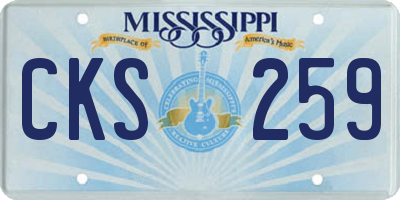 MS license plate CKS259