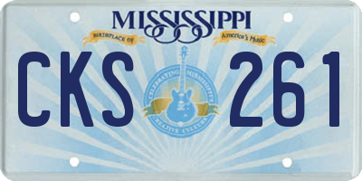MS license plate CKS261