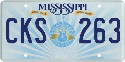 MS license plate CKS263
