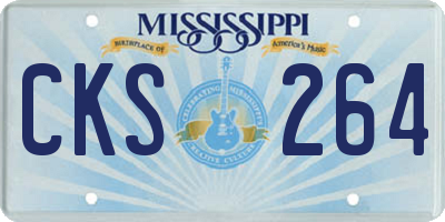 MS license plate CKS264