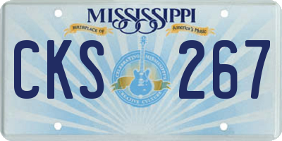 MS license plate CKS267