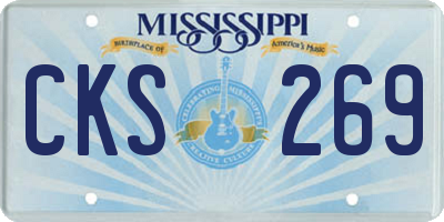 MS license plate CKS269