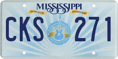 MS license plate CKS271