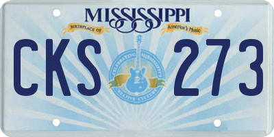 MS license plate CKS273
