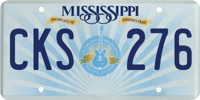 MS license plate CKS276