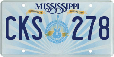 MS license plate CKS278