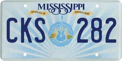 MS license plate CKS282