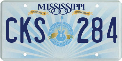 MS license plate CKS284