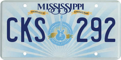 MS license plate CKS292
