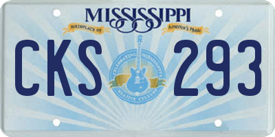 MS license plate CKS293