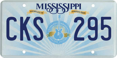 MS license plate CKS295