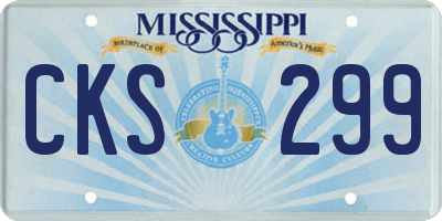 MS license plate CKS299