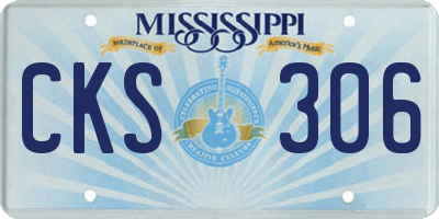 MS license plate CKS306