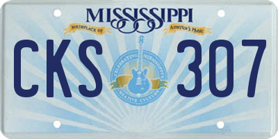 MS license plate CKS307