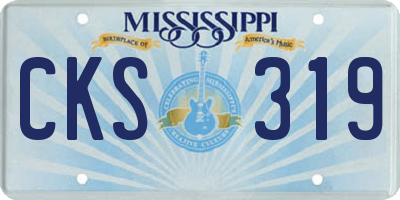 MS license plate CKS319