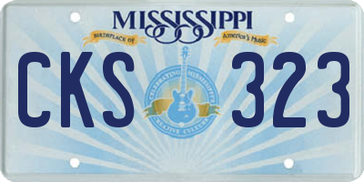 MS license plate CKS323