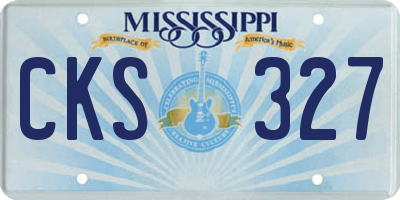 MS license plate CKS327