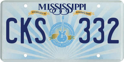 MS license plate CKS332