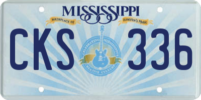 MS license plate CKS336