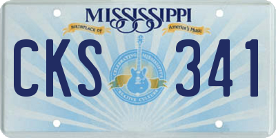 MS license plate CKS341