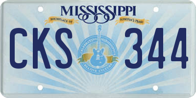 MS license plate CKS344