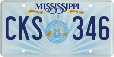 MS license plate CKS346