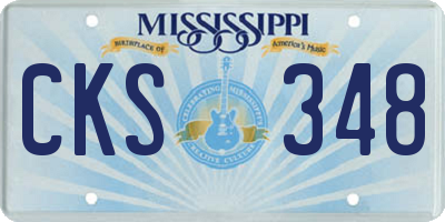 MS license plate CKS348