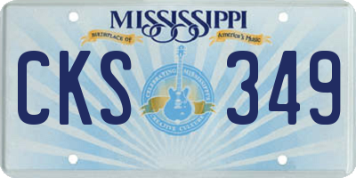 MS license plate CKS349