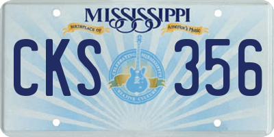 MS license plate CKS356