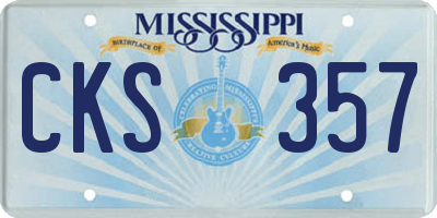 MS license plate CKS357