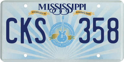 MS license plate CKS358