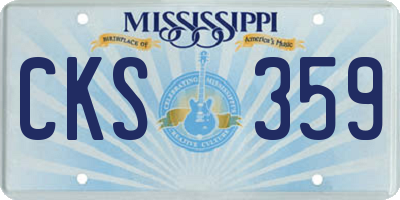 MS license plate CKS359