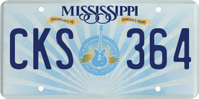 MS license plate CKS364