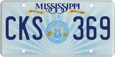 MS license plate CKS369