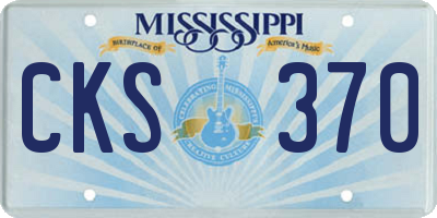 MS license plate CKS370
