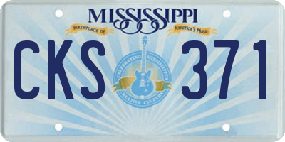 MS license plate CKS371