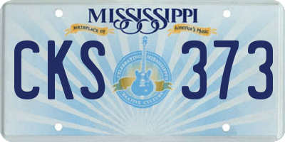 MS license plate CKS373