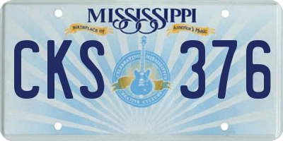 MS license plate CKS376