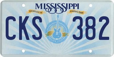 MS license plate CKS382