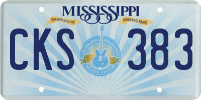 MS license plate CKS383