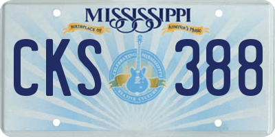 MS license plate CKS388